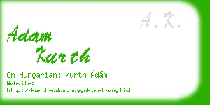 adam kurth business card